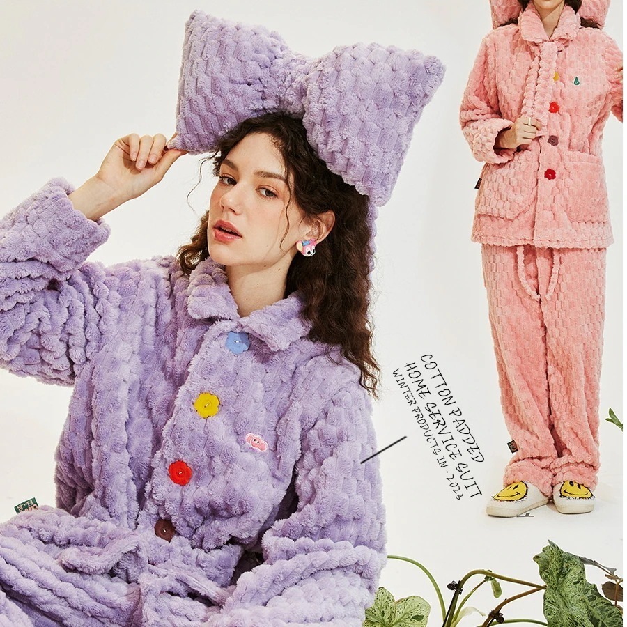 フリース ウェアセット3点セット室内外兼用ゆったり スタンドカラー 保温 インナー付き