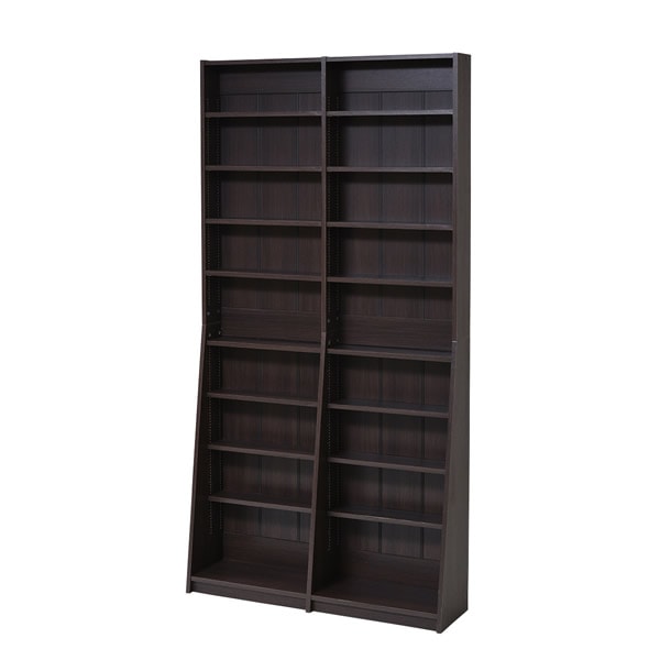 本棚 書棚 幅90cm 1cmピッチ 漫画本 文庫本 FRM-0009-DB ダークブラウン