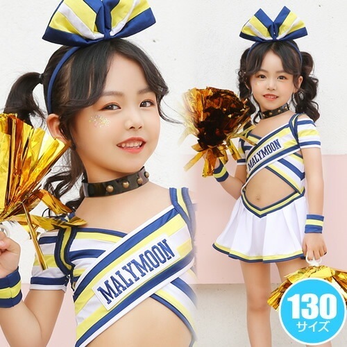 リボンチアガール ホワイト 130cm 【チアガール コスプレ キッズ ハロウィン コスプレ 子供用 チアガール コスプレ チアリーダー】【_408726】 5,930円