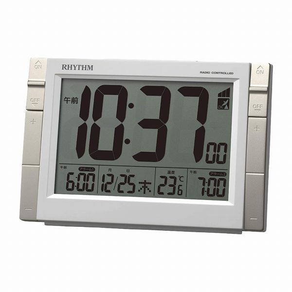 取寄品 正規品 RHYTHM リズム時計 8RZ223SR03 スタンダード フィットウェーブD223 デジタル表示 置き時計 5,461円