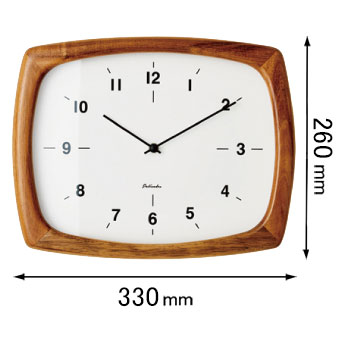 インターフォルム 電波掛け時計 INTERFORM Niffer ニフェル ウォールクロック（ライトブラウン） CL-3355LB