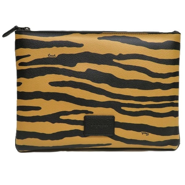 コーチ クラッチバッグ C7971G タイガー柄 バッグ セカンドバッグ 未使用品【中古】