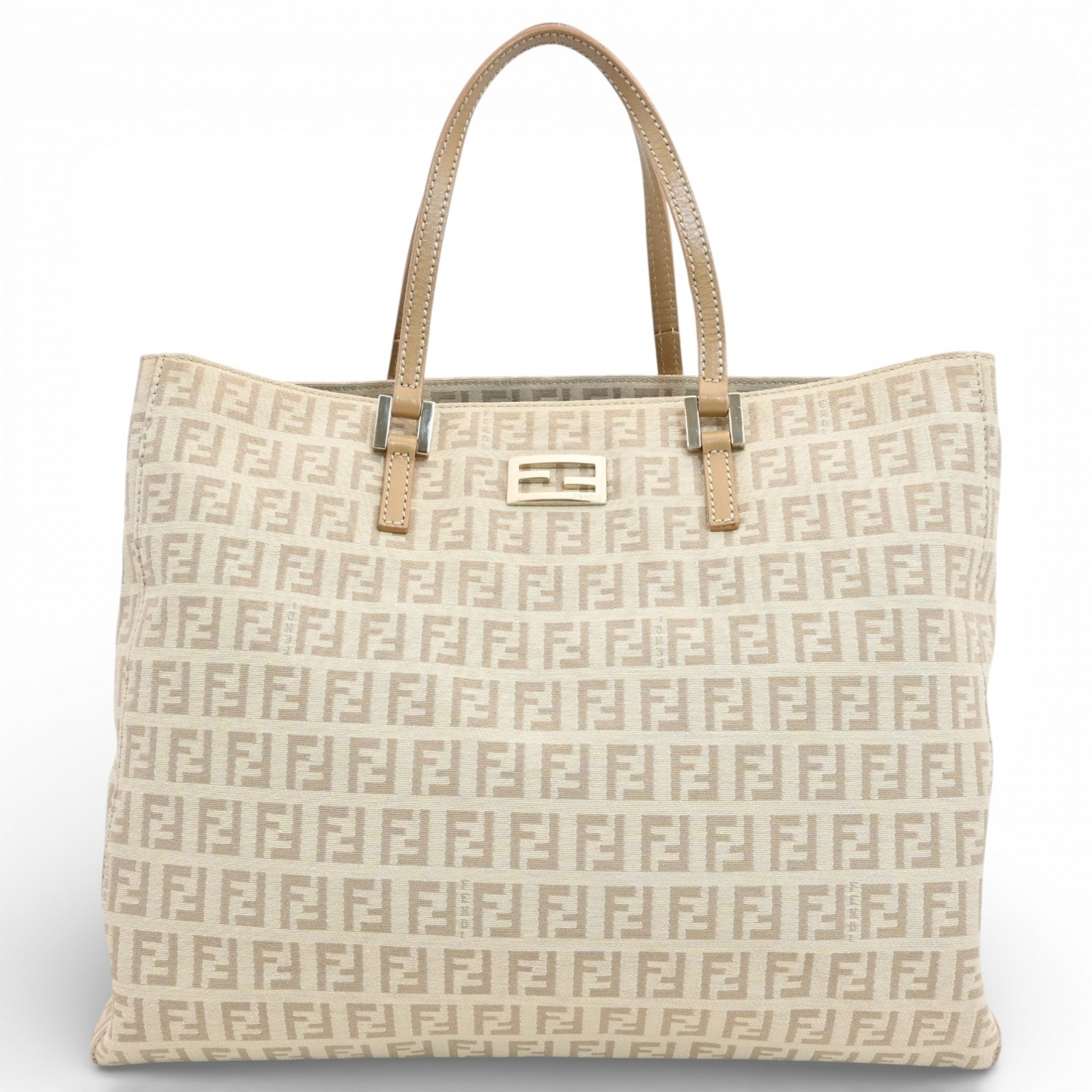 フェンディ ズッキーノ ズッカ ロゴ トートバッグ Bランク fe4435rr