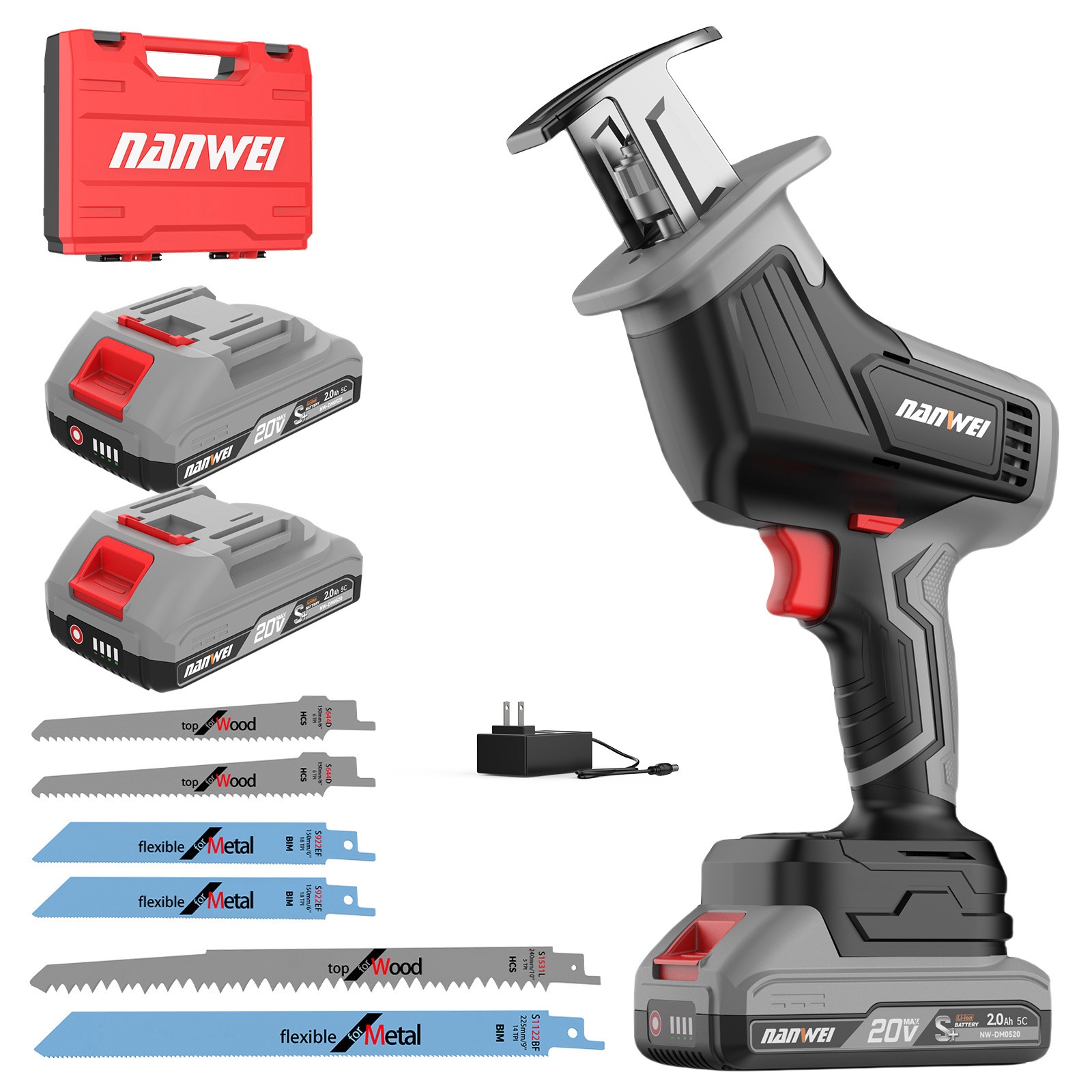 充電式レシプロソー マキタ18Vバッテリー対応 ブラシレスモータ― 小型 3500spm ストローク長15mm DIY 木材・金属などの切断 無段変速 電池セット