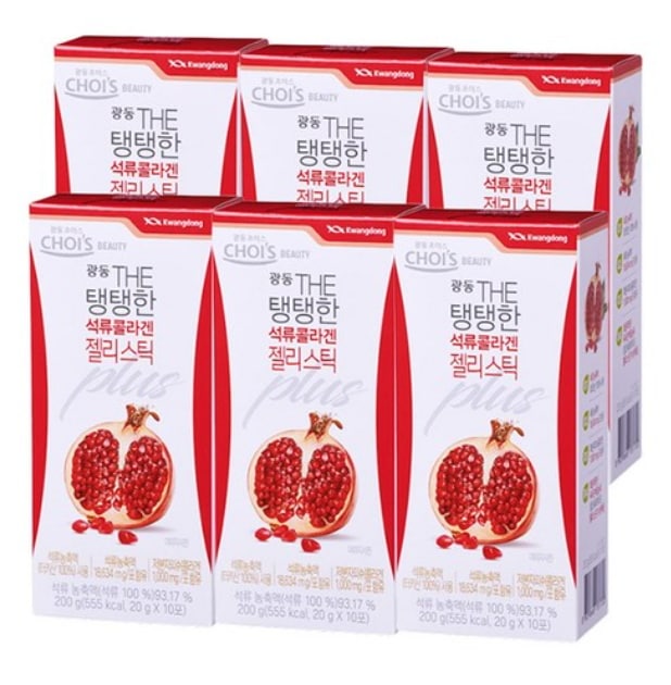 The プリプリ ザクロコラーゲン ゼリースティック (20g*10ea) 6個