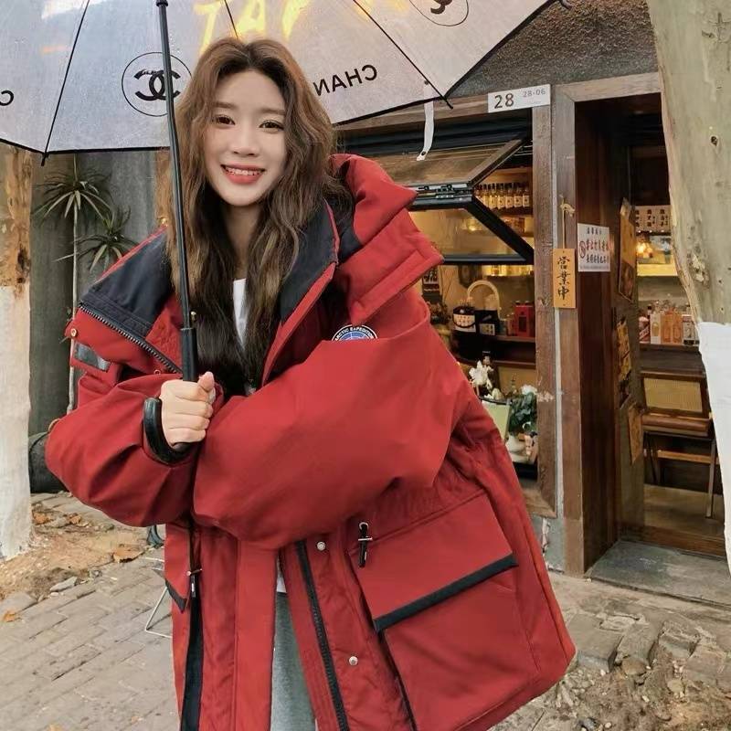 11 女性のデザインセンスのためのコットンジャケットダウンコットンジャケット r n1001-レッド【厚くて暖かい】 r n1002-ブラック【厚くて暖かい】 r n2 9,720円