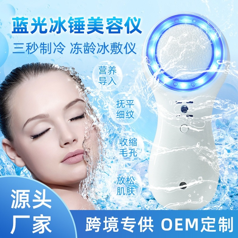カラー光美容器家庭用フェイシャル冷却器ブルーライトアイスセラピー美容器アイスコンプレッション器光子皮膚若返り器輸入器
