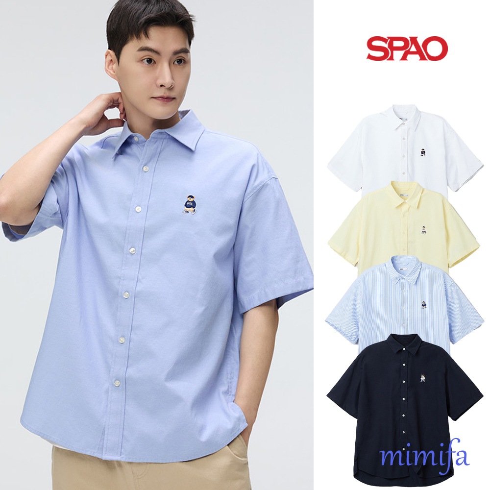 (Woody) オックスフォードオーバーサイズフィット半袖シャツ