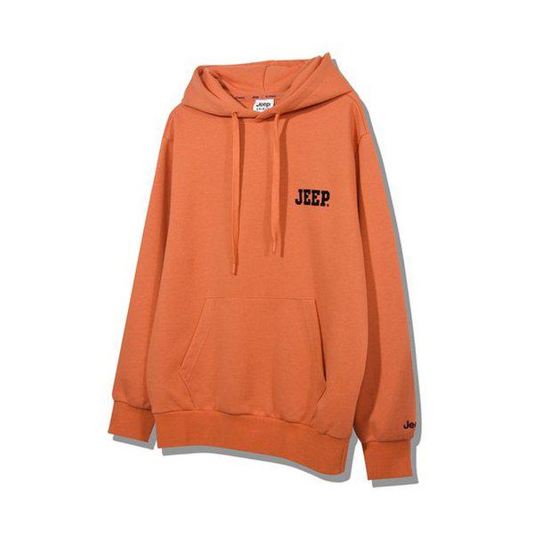 JO3THU003 オレンジ 男女兼用 クラシック JEEP スモールロゴ フード付きTシャツ_SC