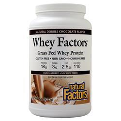 NATURAL FACTORS社　100% ナチュラルホエイプロテイン ホエイファクターズ ナチュラルダブルチョコレート 2lbs