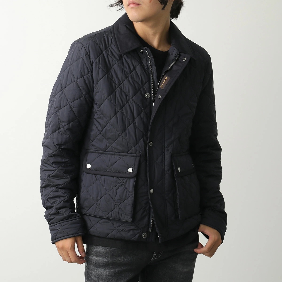 MOORER ムーレー キルティングジャケット DARDANO-S3C ダルダノ メンズ 中綿入り ショート丈 ナイロン 撥水 DARK-BLU