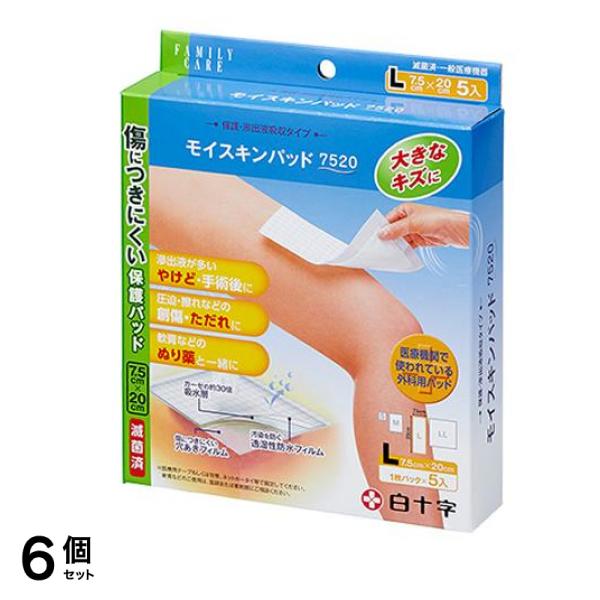 白十字 FCモイスキンパッド 7520 Lサイズ 5枚 6個セット