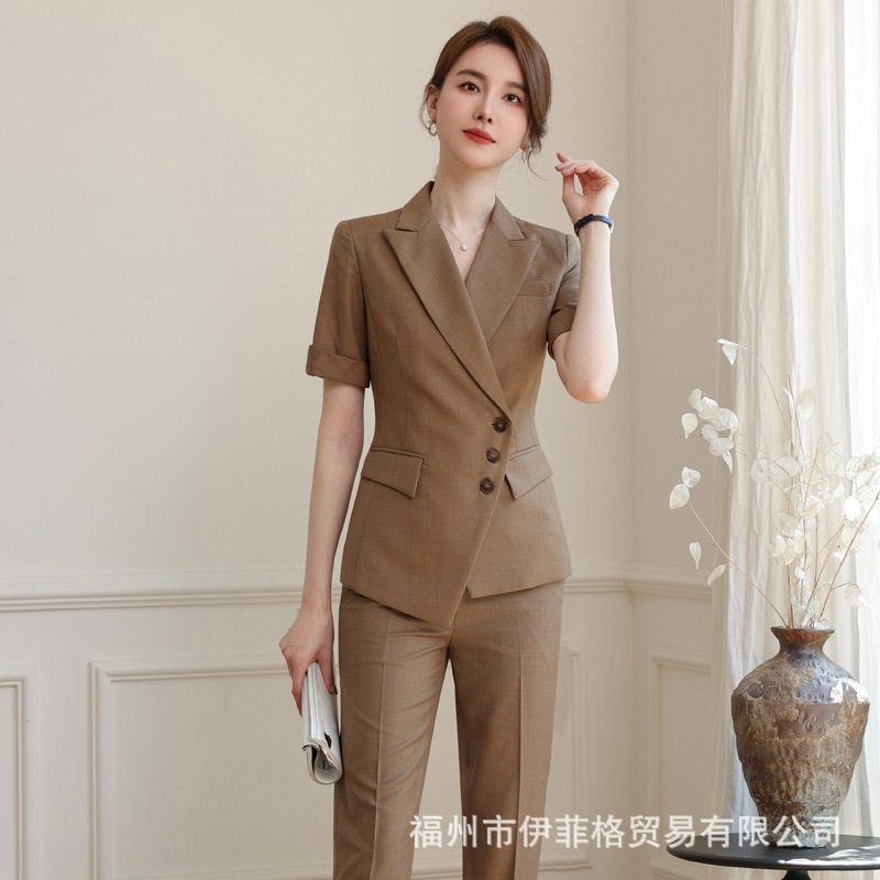五分袖スーツレディース夏薄手おしゃれ気性事業部ホテルマネージャーフォーマルウェア美容室オペレーションサービス