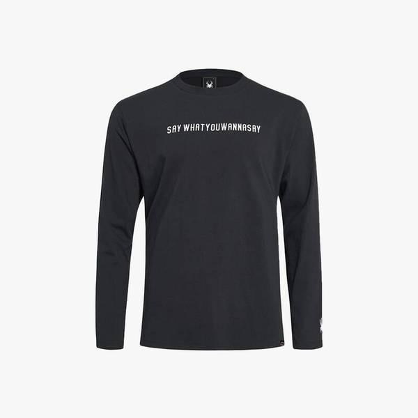 共用 SWUWS ライフスタイル レタリング ロゴ 長袖 Tシャツ SPHFCNRL345UBLK 710232