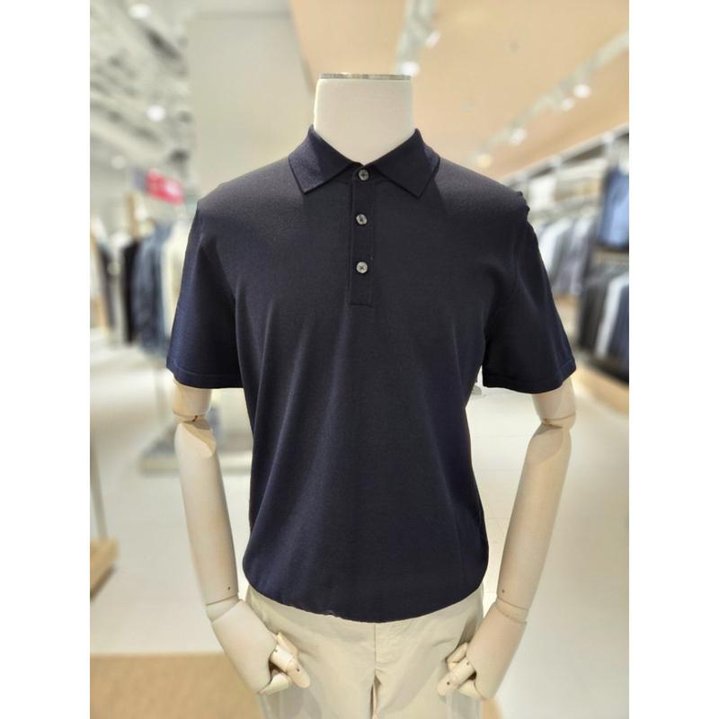 [坡州店] [AND Z()]ネイビーカラー シンプル ソリッドカラー Tシャツ(BZE2ET1204NV)