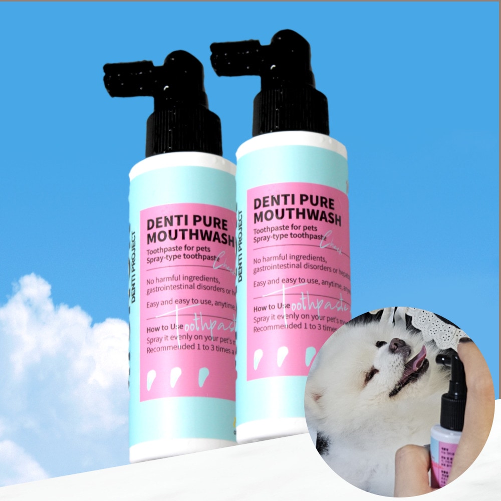 mignon デンティ ピュア 犬の歯茎歯磨き粉 ペット 歯石 除去 噴射型 100ml 2個セット