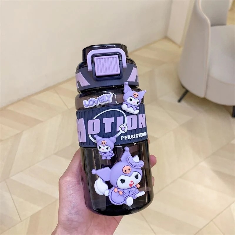 新しい大容量コップ女子プラスチック運動コップ耐高温ストロー携帯学生シンプルカップクーロミ