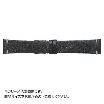 Emitta（エミッタ） 時計バンド ストーンズ 22mm ブラック （美錠:銀） ES-A22