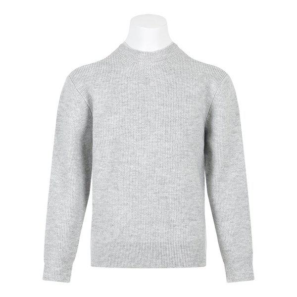 メンズ ミニマル ウール ハッチ ラウンド ニット SG-KN-Q055-バックオート