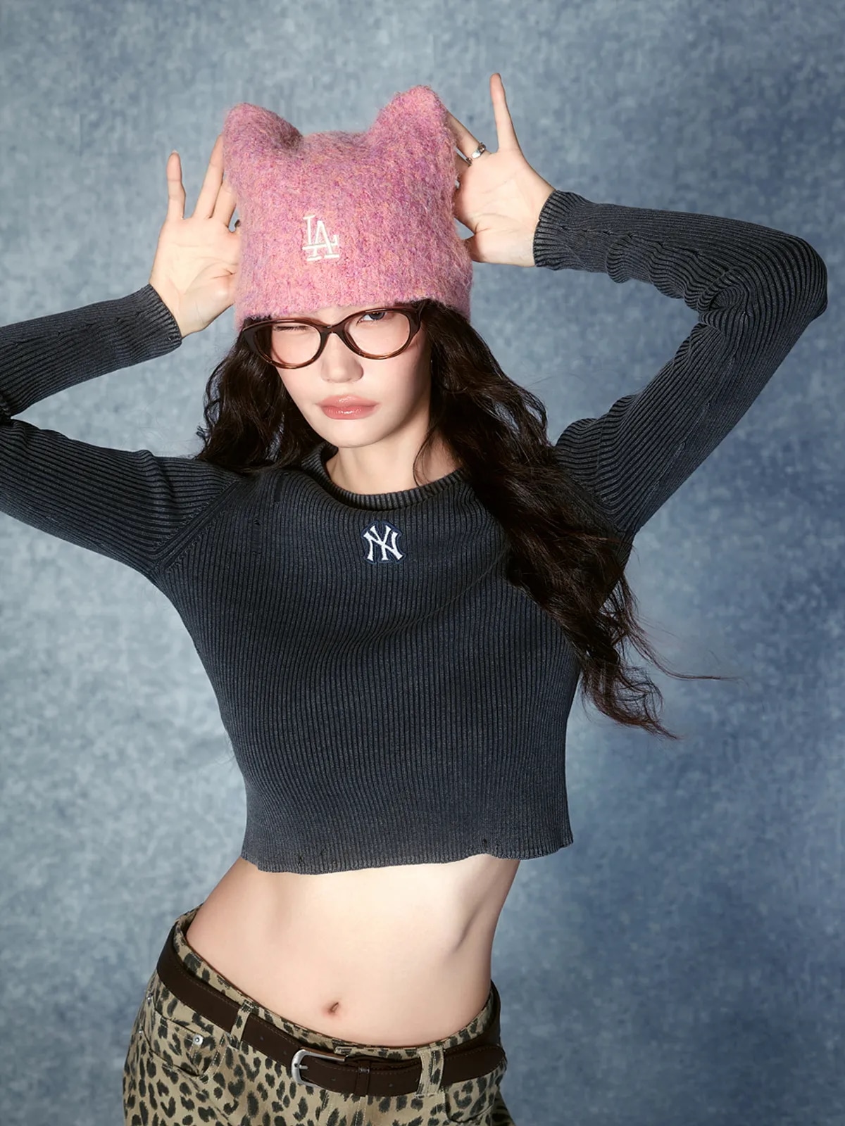 宮翁 イヤーフラップ ビーニー LA (Coral)