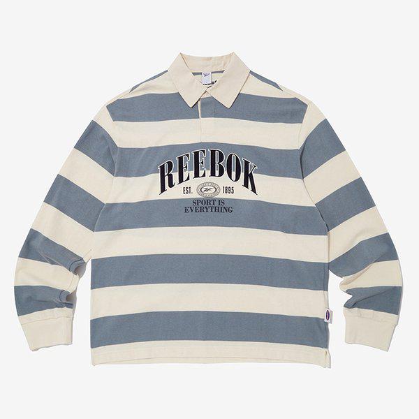 ヘリテージ ラグビーカラー Tシャツ ブルー/アイボリー RETS5FL22B4