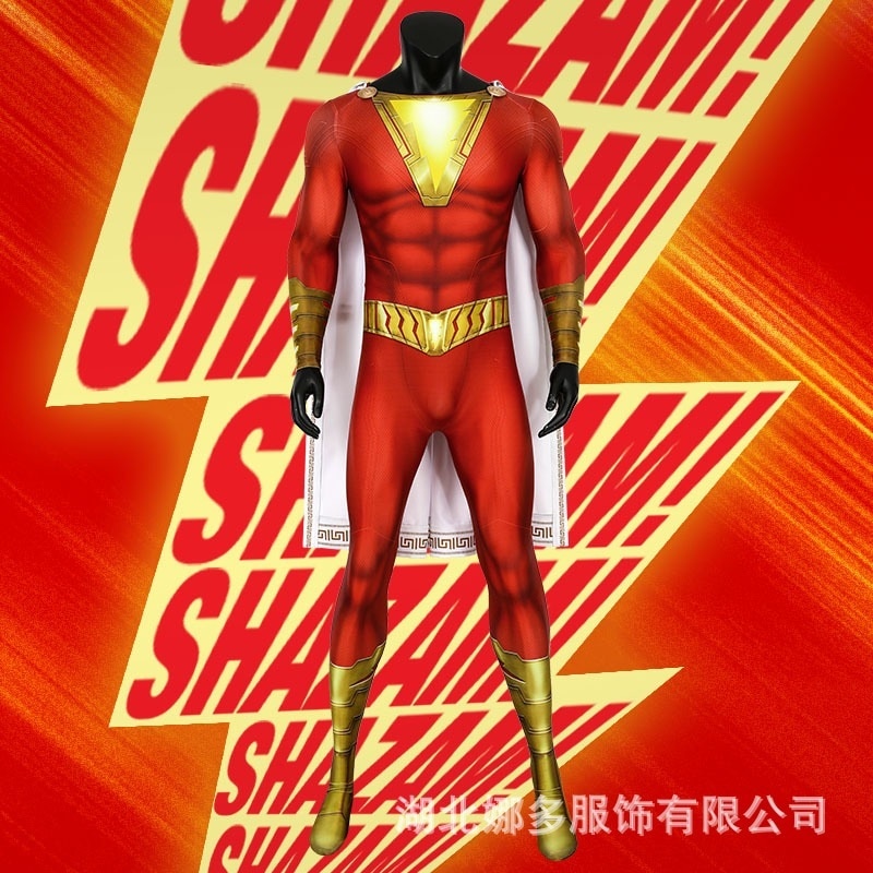サンダー シャザム 2 ビリー メンズ タイツ マント ハロウィン セット J19049cb