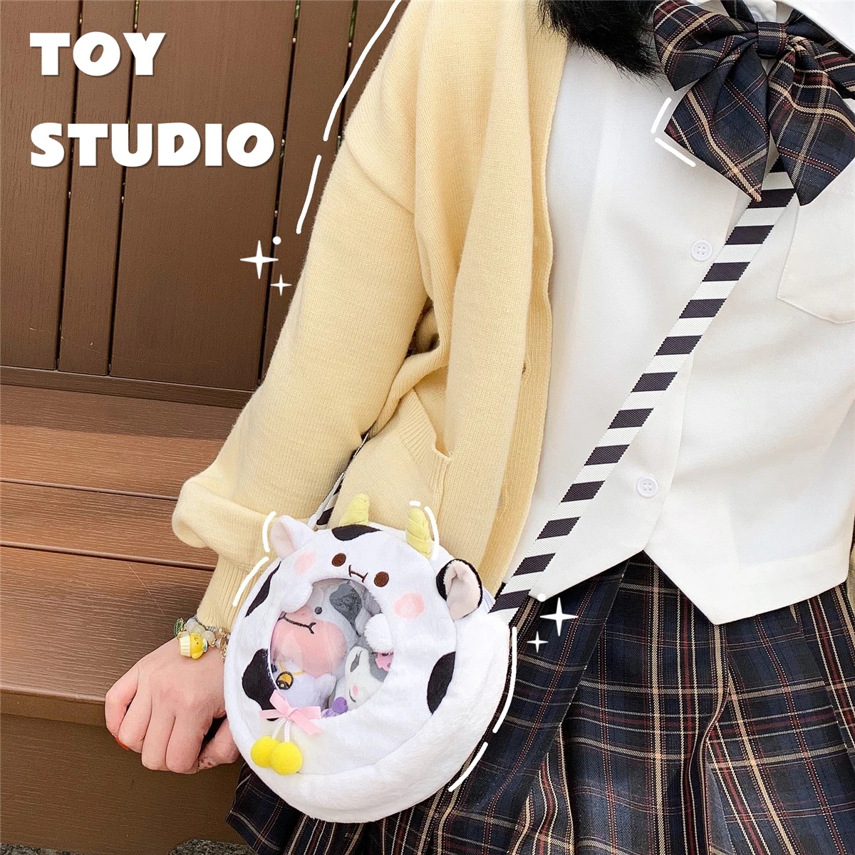 スポッテッドカウ痛バッグ可愛いjkソフトガールロリータスイートクロスボディバッグ