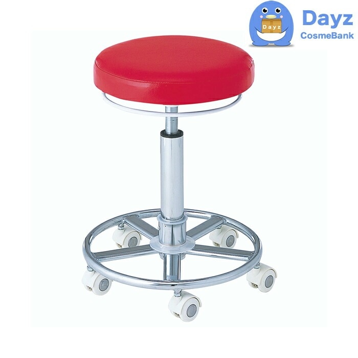 スターカッティングチェア ホワイトキャスター イエロー カット