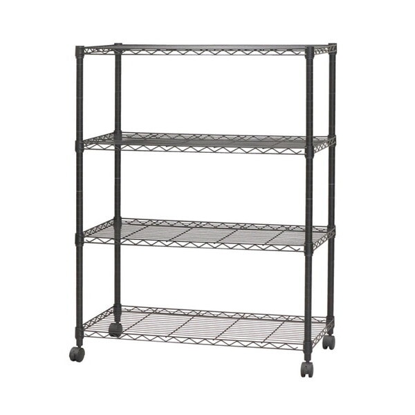 エイアイエス ネーロ スチールラック 4段 9012 NERO-9012 BK ブラック メーカー直送