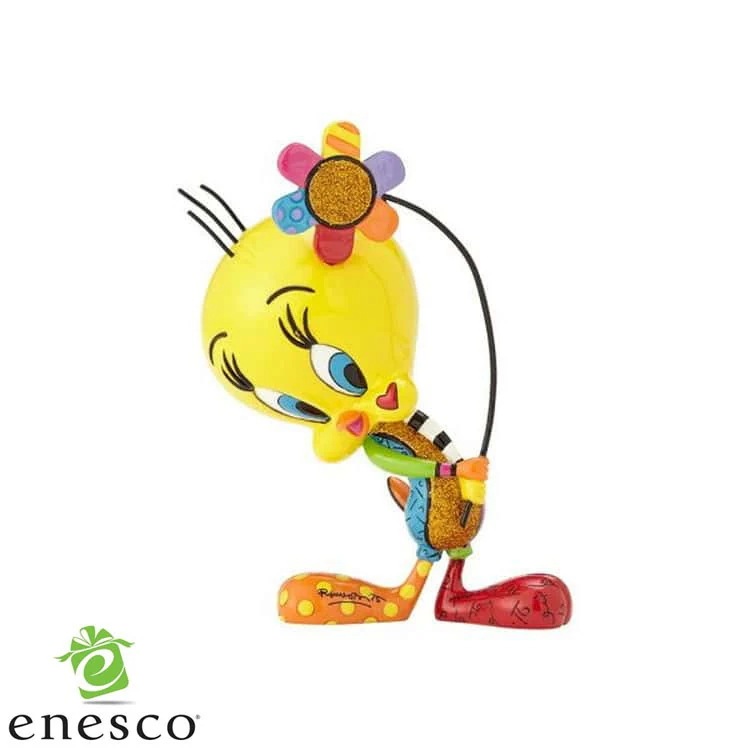 enesco(エネスコ) Looney Tunes by Britto トゥイーティー ＆ フラワー フィギュア コレクション 人気 ブランド ギフト クリスマス 贈り物 プレゼントに最適