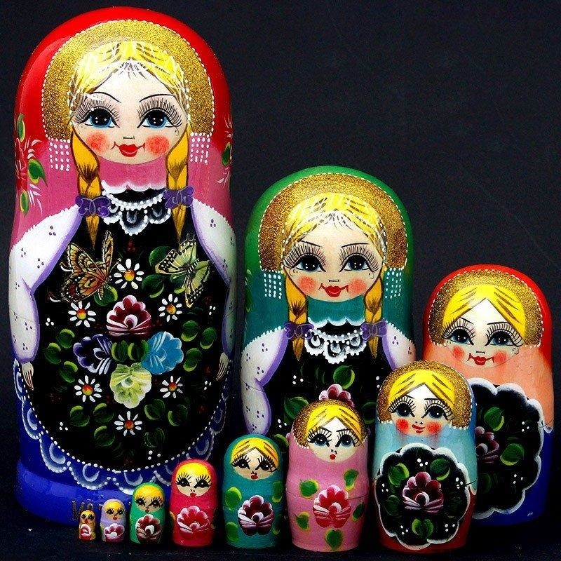 マトリョーシカ ロシア 人形 手作り お土産 動物 ぬいぐるみ 娯楽用品 ギフト プレゼント ロシア巣人形 入れ子人形 飾り分離 ドール 手描き 誕生日に