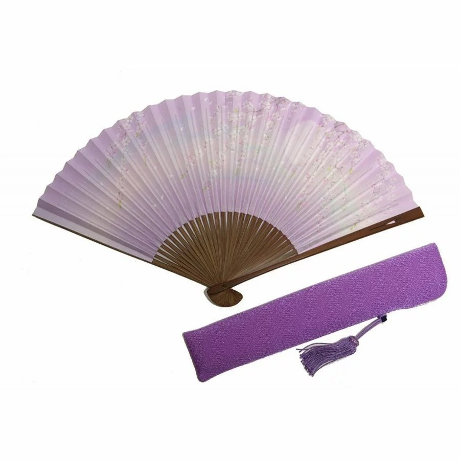 扇子 レディース 女性用 日本製 和柄 ケース おしゃれ 桜柄 両面柄 着物小物