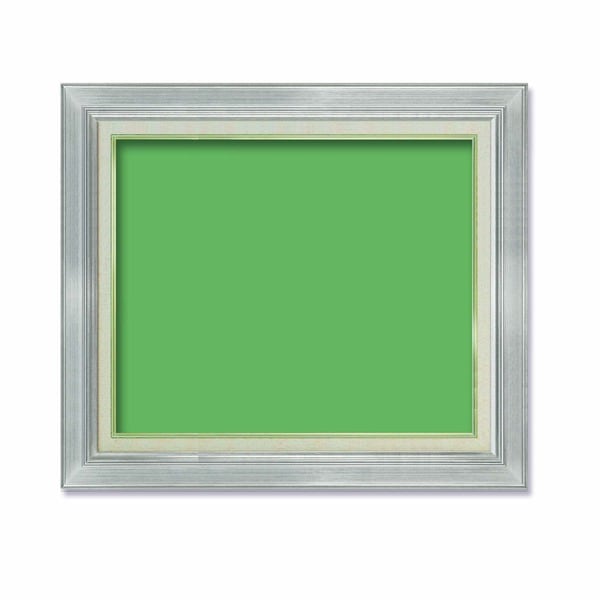 ( 油額 ) 油絵額 キャンバス額 金の油絵額 銀の油絵額 M10号 530×333mm シルバー 額 額縁 フレーム