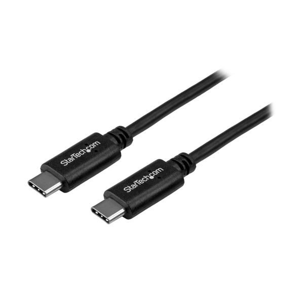 （まとめ） StarTech.com USB2.0ケーブル Type-C（オス）-Type-C（オス） 1m ブラック USB2CC1M1本 [x3セット]