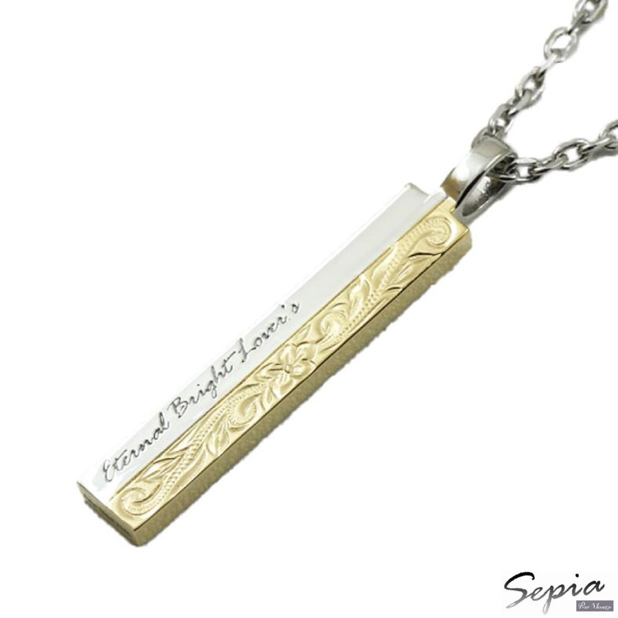 ピュア メッセージ　セピア　メンズ　レディース ハワイアン ジュエリー ステンレス ペンダント ネックレス PURE MESSAGE SEPIA PMS-804 ゴールド 金属アレルギー対応