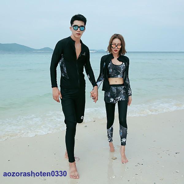 2026夏ラッシュガード ペア ペアルック レディース 上下セット ラッシュガード メンズ 長袖 おすすめ ラッシュガード カップル レギンス ダイビング 水着