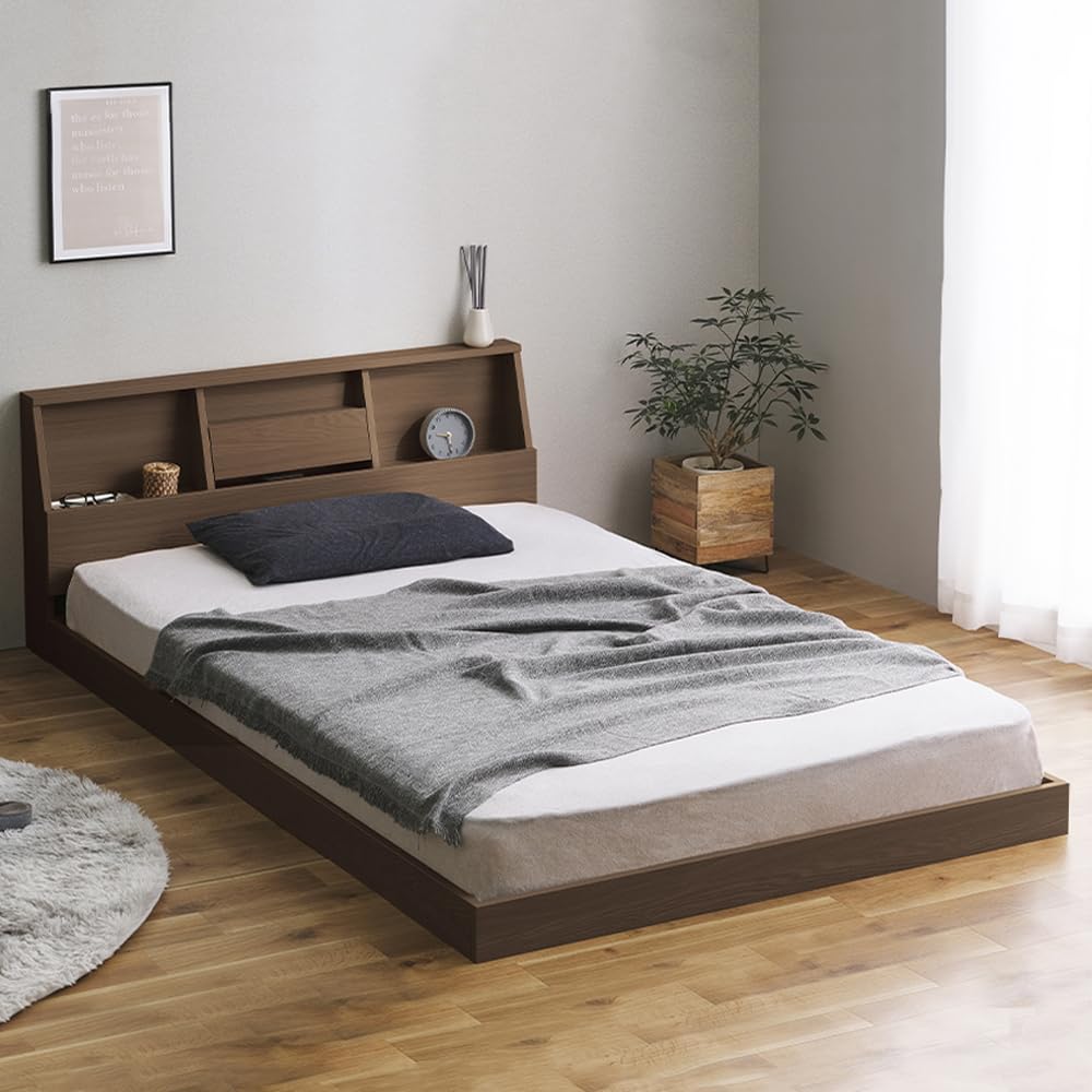 アイリスオーヤマ(IRIS OHYAMA) フロアベッド FBF-S シングル ウォールナット