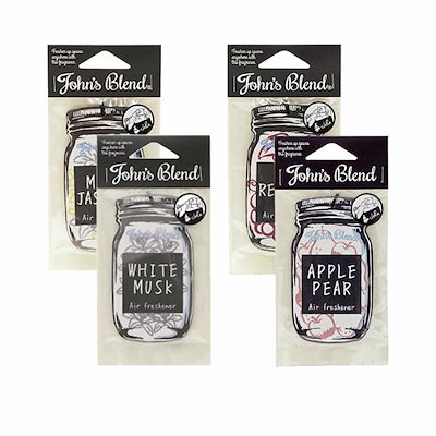 他サイト： セット エアーフレッシュナー ホワイトムスク ムスクジャスミン アップルペア レッドワイン 吊り型の商品画像