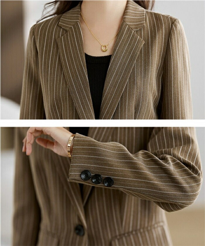 パンツスーツ レディース スーツ 春秋 テーラードジャケット パンツ フォーマル 長袖 セレモニー 2点セット ストライプ柄 ロングパンツ ビジネススーツ 入学式 卒業式 入園式 卒園式 ママ 着痩せ