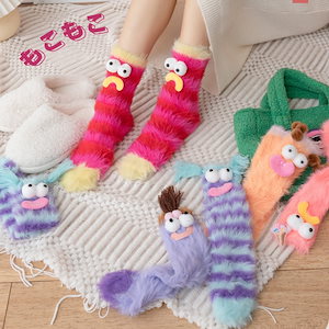 ルームソックス もこもこソックス もこもこルームソックス もこもこ靴下 あったか おしゃれ 防寒 プレゼント 冬 あったか靴下 冬用 裏起毛 ボア 可愛い 厚手 冷え性 おもしろ 室内 ルームカバー