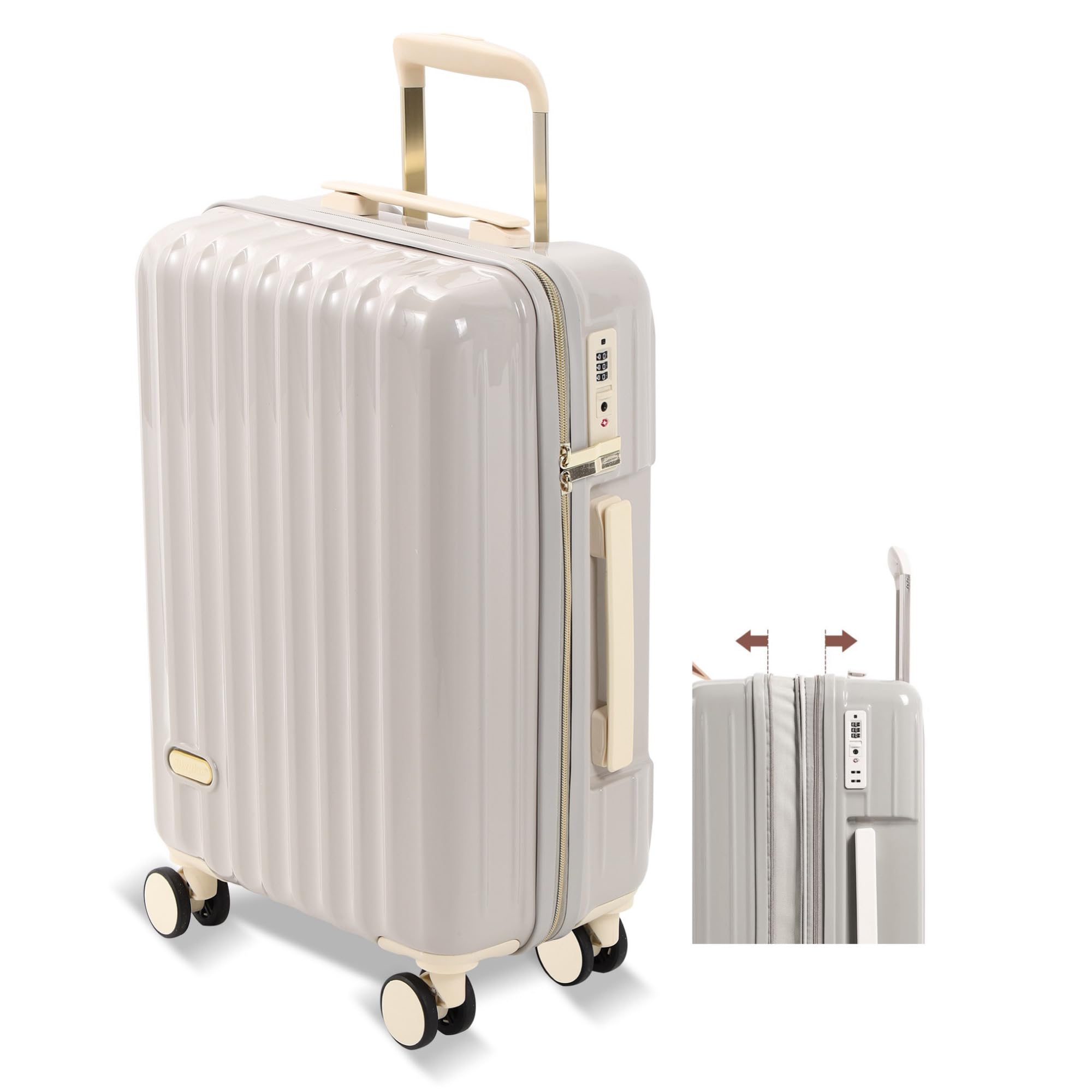 [Spyplan] スーツケース 機内持ち込み 拡張機能付き 超軽量 大容量 キャリーケース 可愛い キャリーバッグ 大型 耐衝撃 ジッパータイプ 静音 ダブルキャスター 360度回転 TSAロック搭 8,125円