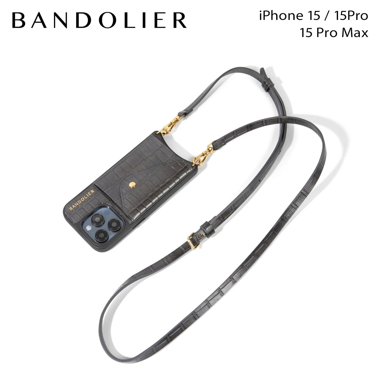 スマホショルダー スマホケース iphone15 15pro 15proMax アイフォン メンズ レディース グレー 14N