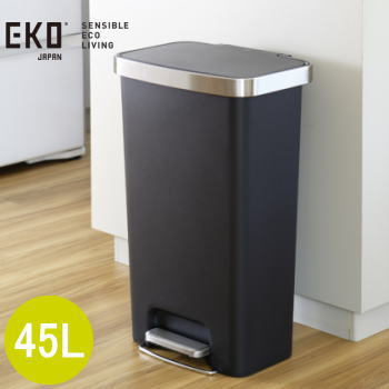 ペダル式 ゴミ箱 ダストボックス ステップ式 ごみ箱 ハナステップビン 45L EK6266-45L-BL ブラック イーケーオー