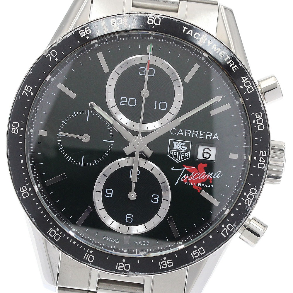 タグホイヤー TAG HEUER CV201Q.BA0794 カレラ トスカーナ ヒルロード クロノグラフ 577本限定 自動巻き メンズ _936236【中古】