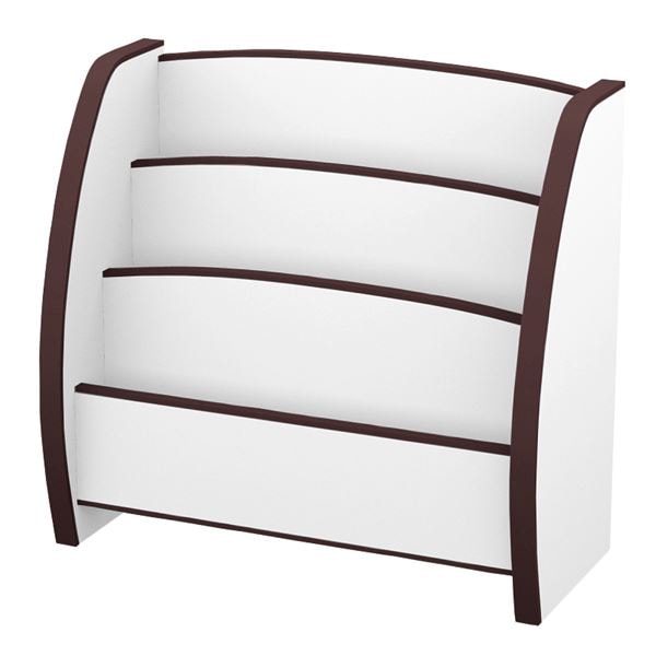 子供用 ブックシェルフ/本棚 (トールタイプ ブラウン) 幅65.3cm 日本製 知育家具 EVAキッズシリーズ えほんたて (完成品)