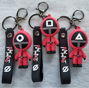 Qoo10] イカゲーム キーリング キーホルダー 3