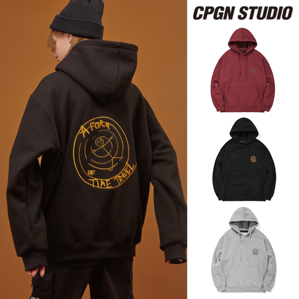 【CPGN STUDIO】 time travel Embroidery Brushed Hood