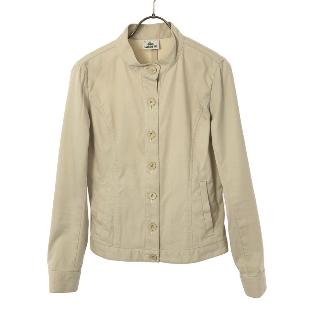 スタンドカラー ジャケット 38 ベージュ系 レディース