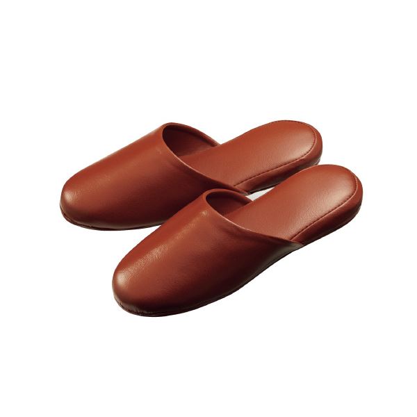 オーミケンシ 高周波レザースリッパ ブラウン 10足組