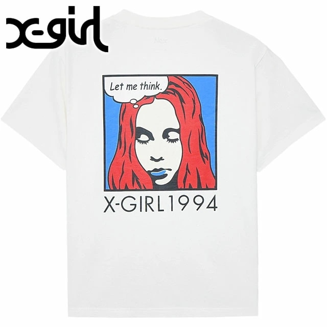 メール便 ポップフェイス ショートスリーブTシャツ [105252011037] POP FACE S/S TEE レディース トップス 半袖 xgirl WHITE ホワイト 白 正規取扱店